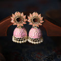 Royal Pink Enamel Jhumka