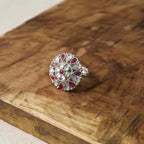Ruby Stone Heritage Cocktail Ring