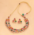 Multi-Color Polki Stone Choker Set
