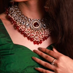 Grand Bridal Ruby & Kundan Choker Set