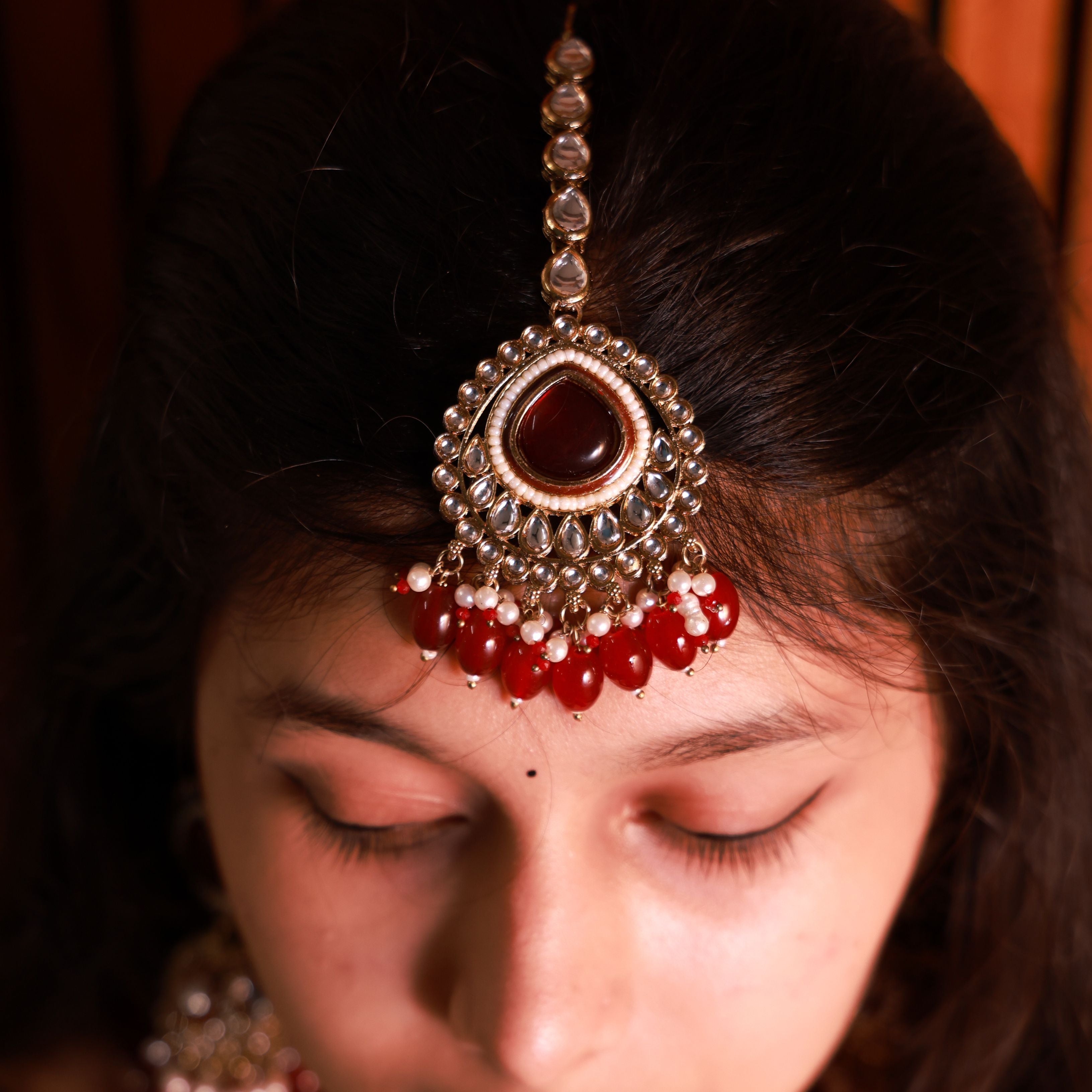 Grand Bridal Ruby & Kundan Choker Set